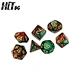 polyhedral dice set  dnd dice set acrylic  custom marbled dice